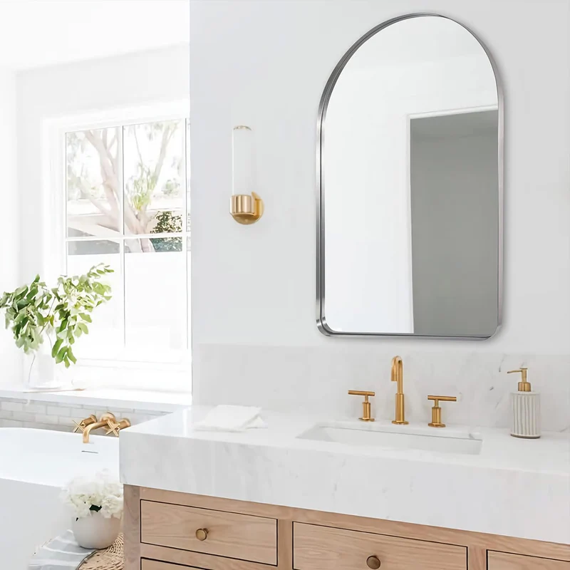 bathroom mirror wall mirror arched mirror