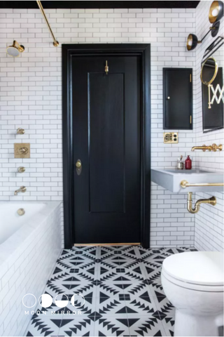 black bathroom decor idea