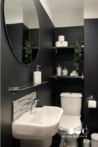 black bathroom decor idea