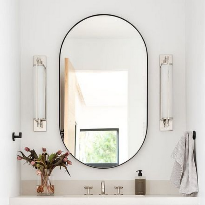 bathroom mirror wall mirror oval mirror pill-shaped mirror 