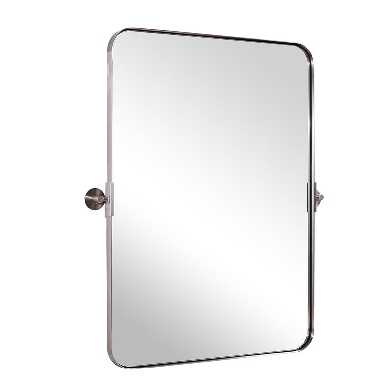 vintage rounded rectangle pivot mirror