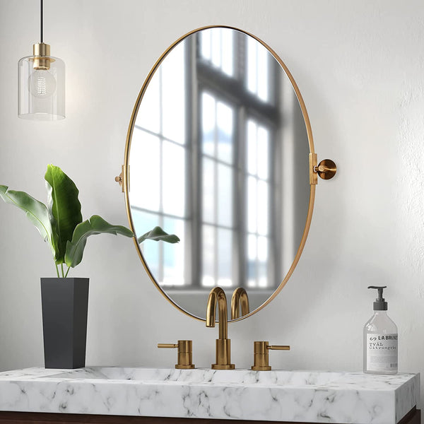 Decorative Hand-Painted Framed Bathroom Mirror Wall Mounted For Living ...