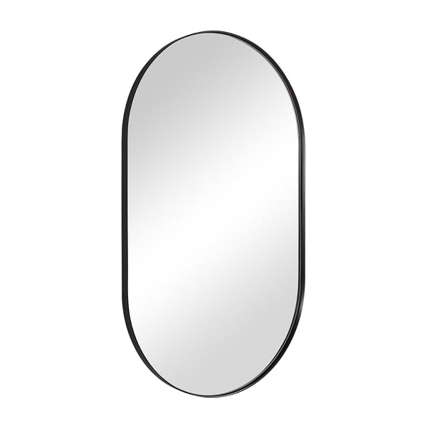 ANDY STAR® Oval Wall Mirror Stainless Steel Metal Frame(Matte Black)  Bathroom Mirror