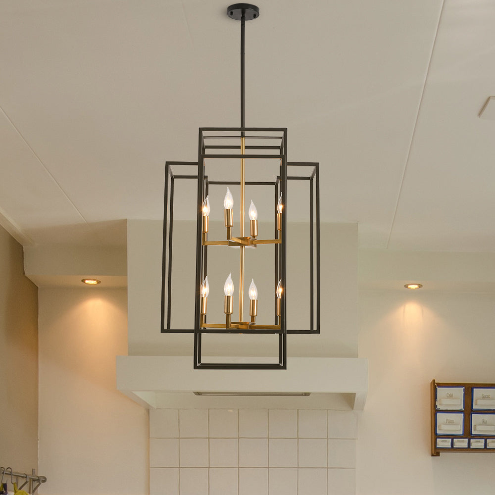 light lantern rectangle chandelier