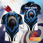 Archery Target Board Whirlpool Personalized Name 3D Shirt For Darts Player