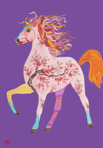 Chinese Zodiac Horse Art Print by Artist Chris Chun