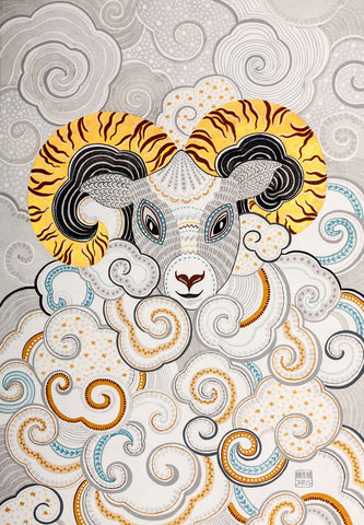 Chinese Zodiac Sheep by Artist Chris Chun