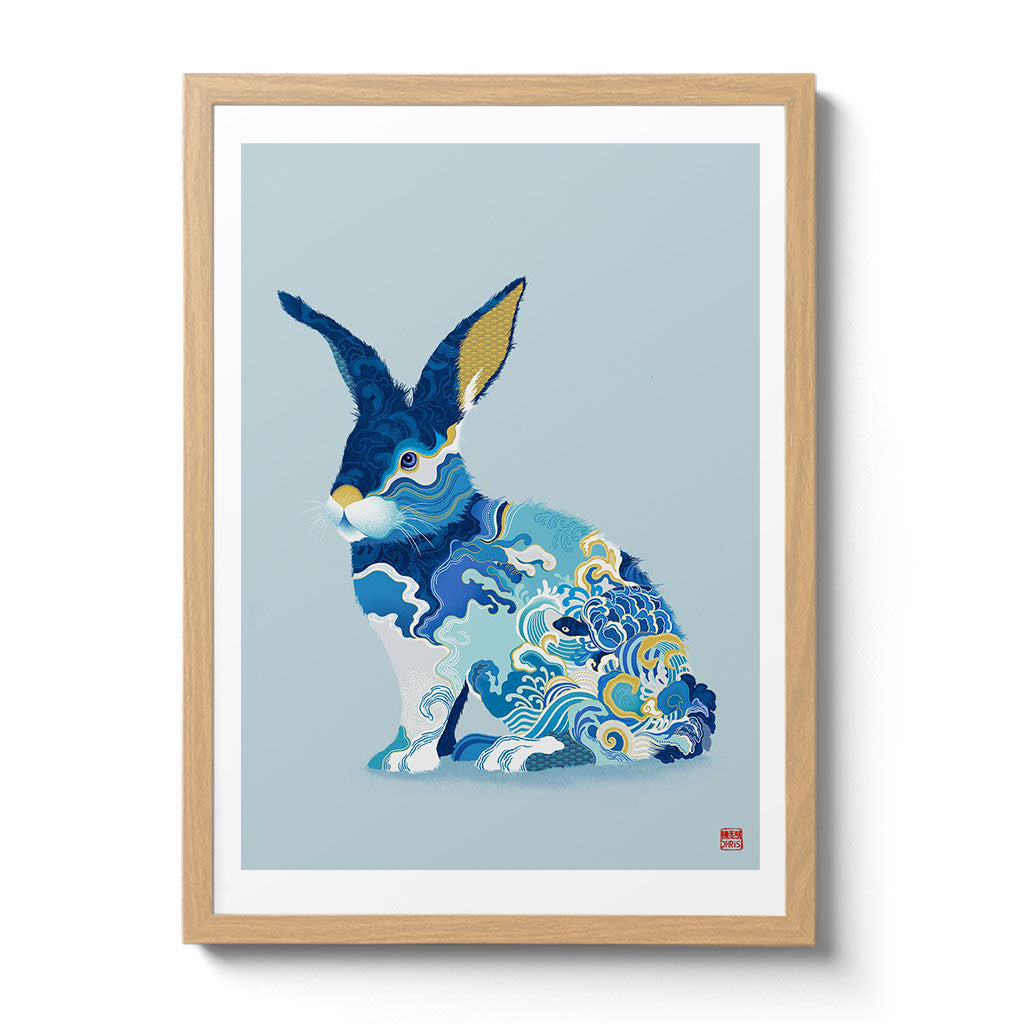 Water Rabbit Art Print by Chris Chun
