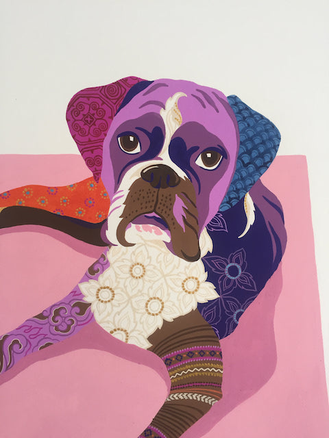 Ruby Dog Portrait by Chris Chun