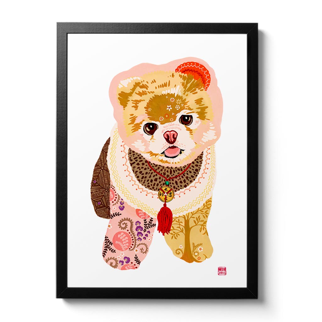 Chinese Zodiac Wood Dog Fine Art Print Chris Chun