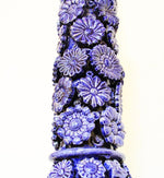 Cargar imagen en el visor de la galería, Porta Cirio Azul Artesanal Barro Vidriado Esmaltado 44cm - Pikuar Gallery 

