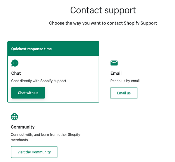 Shopify contact お問い合わせ画面