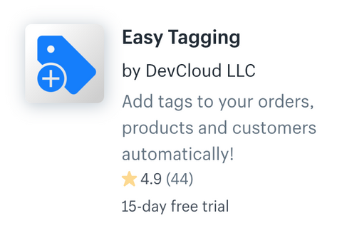 Shopify App Easy Tagging 