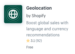 Shopify　geolocation アプリ