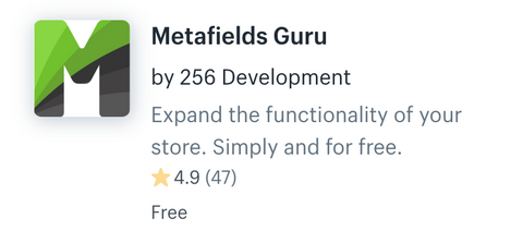 metafields guru アプリ　商品　編集