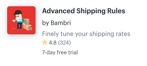 Shopify Advanced Shipping Rules 