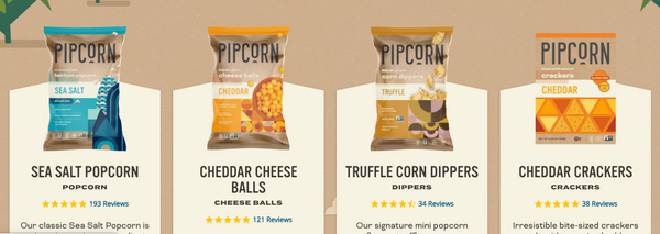 Shopify ストア事例 pipcorn お菓子