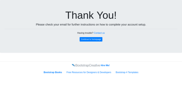 shopify thank you page example