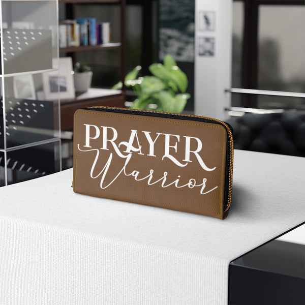 Brown & White Prayer Warrior Graphic Purse