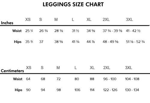 Size Chart for Women's Black Joggers with Pink Stripe