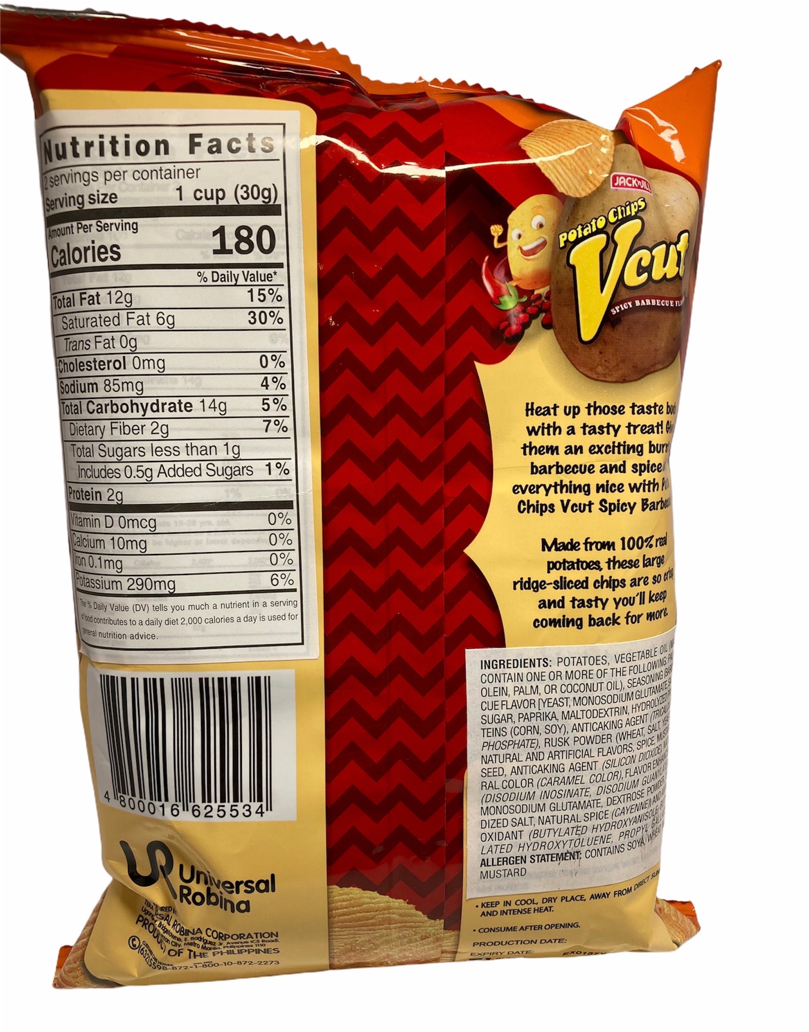 Jack N Jill Vcut Potato Chips Spicy Barbecue Filipino Grocery Asian Food — Filasian Grocery 4916
