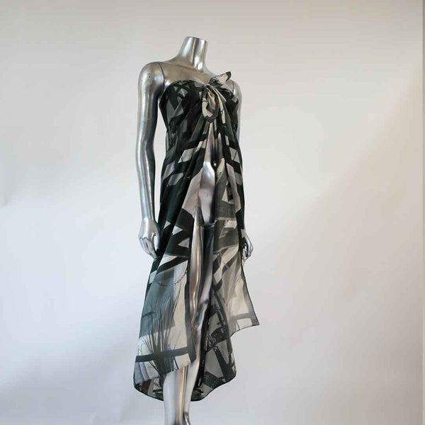 tkink silk scarf dress cover up