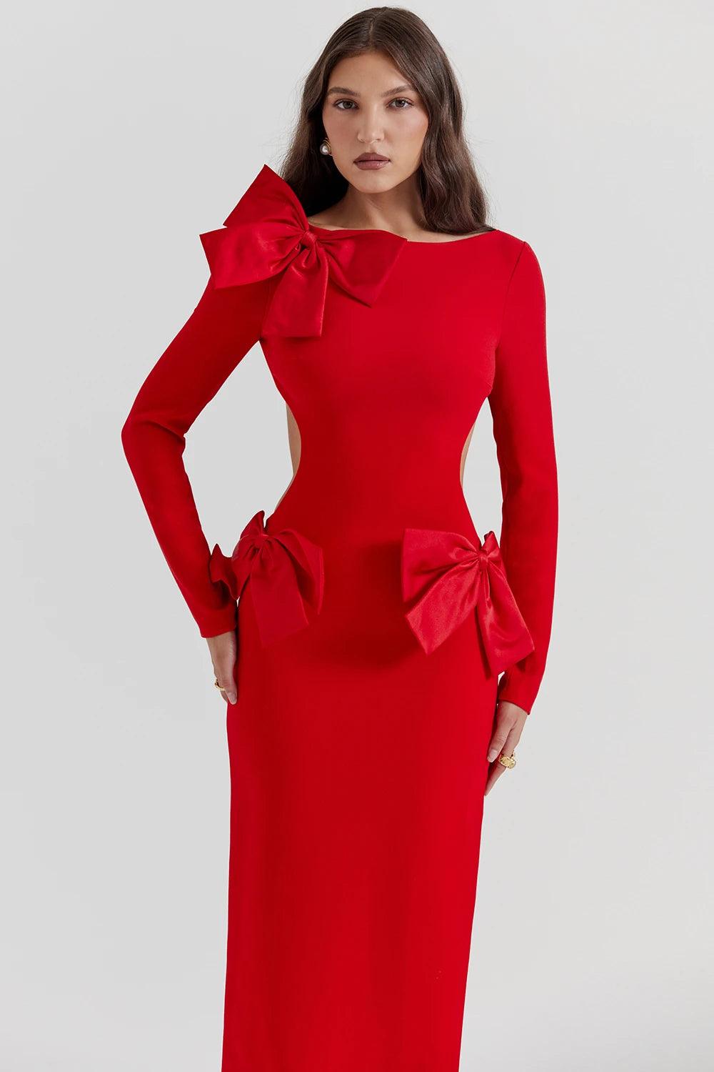 Bradley Red Zip Bow Dress