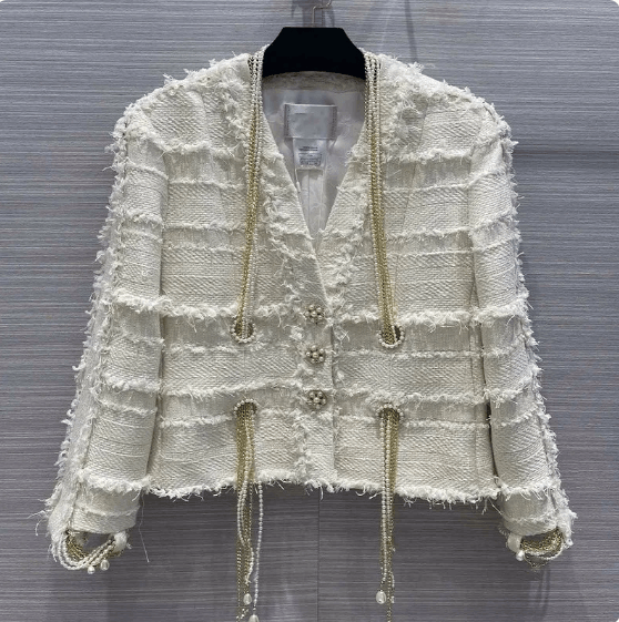 Margot Pearl Chain Tweed Jacket