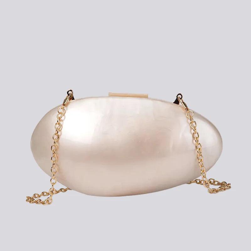 Pearl Acrylic Clutch Bag - Pearl