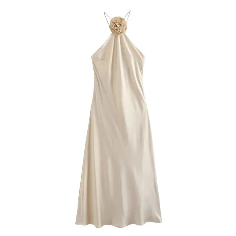 Susie Flower Satin Dress