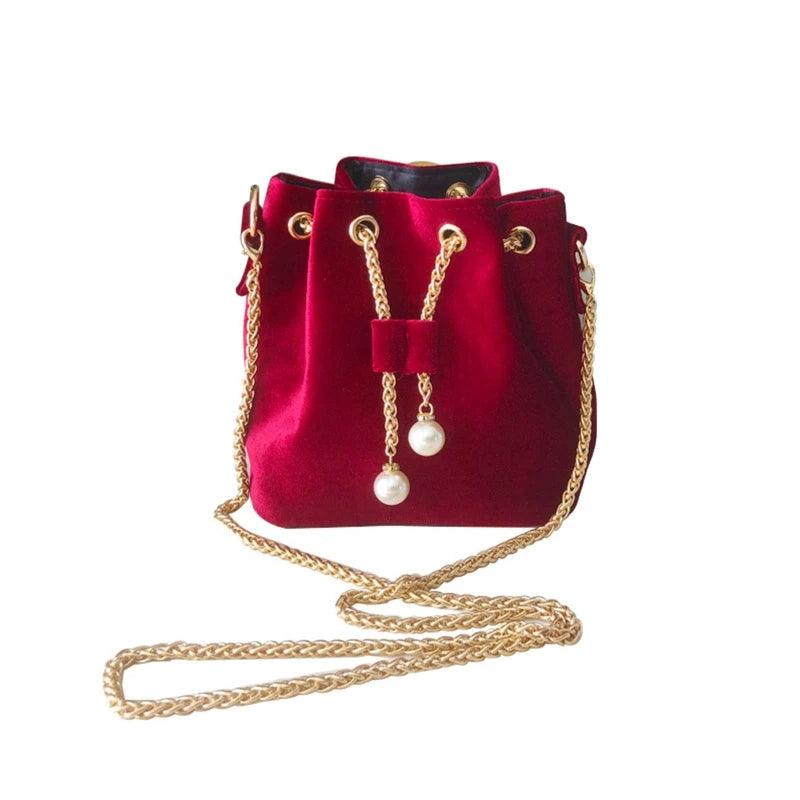 Velvet Bucket Bag