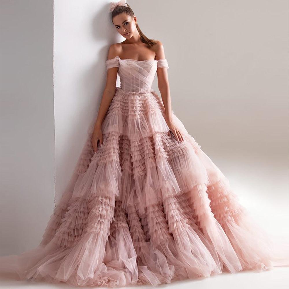 Anastasia Tiered Ruffles Gown