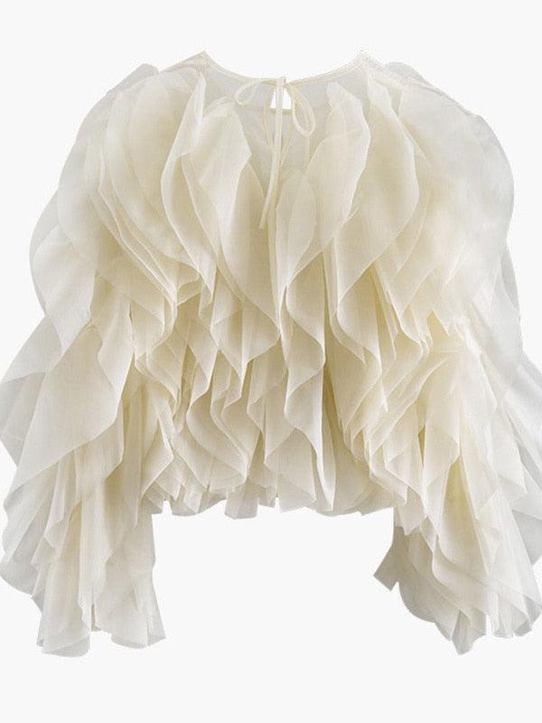 Christine Chiffon Ruffles Blouse