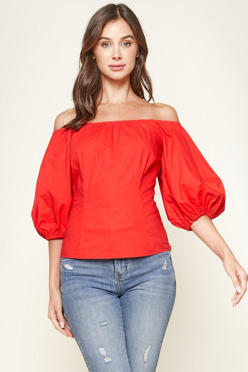 Lori Off The Shoulder Puff Sleeve Top