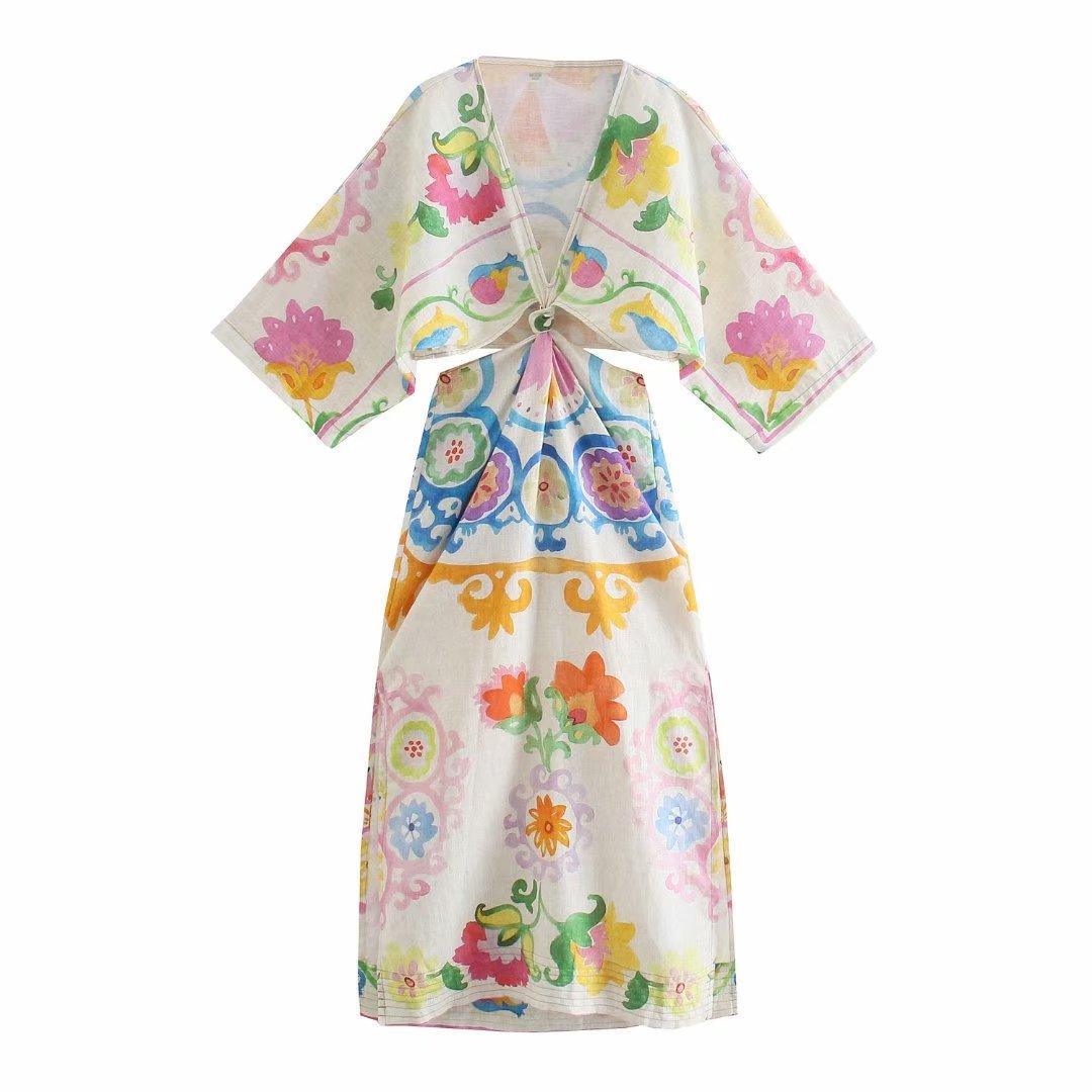 Neve Kimono Cut-Out Dress