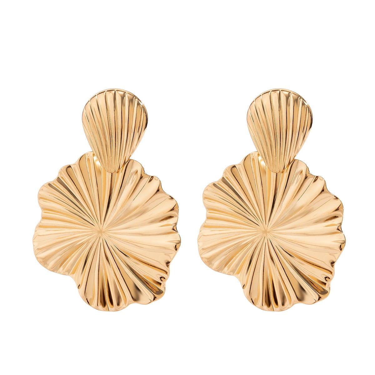 Phoebe Lotus Leaf Earrings