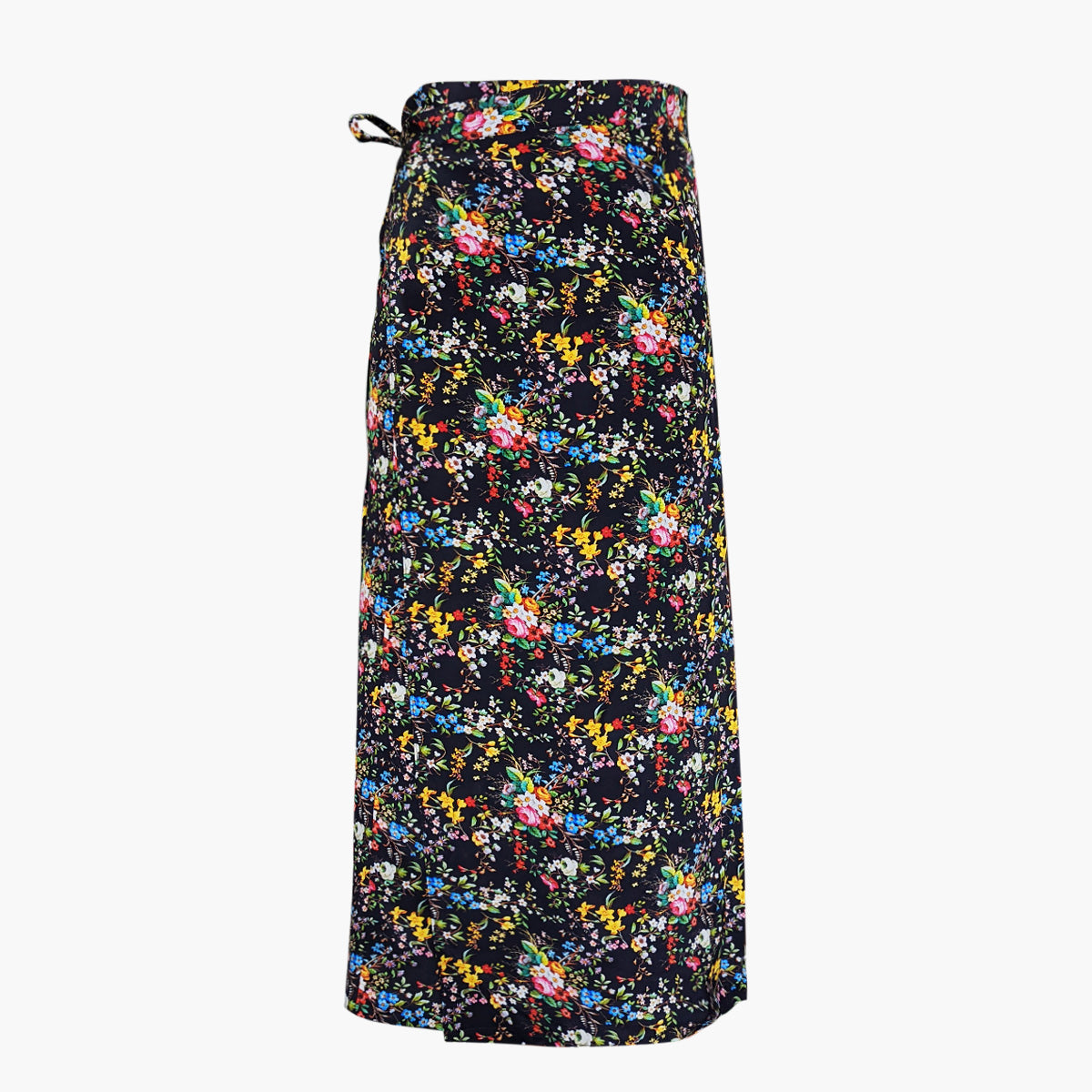 Italian Silk Wrap Skirt - Bianco e Nero