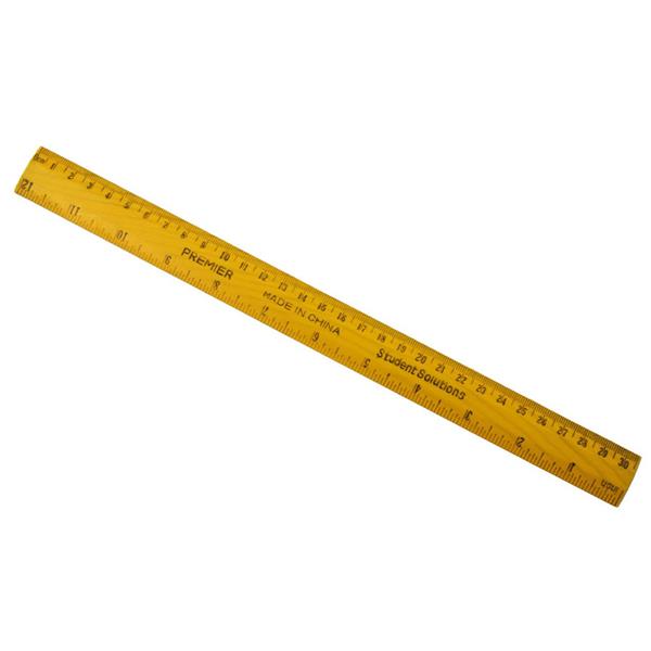 Plastic 12-inch Ruler With Binder Holes