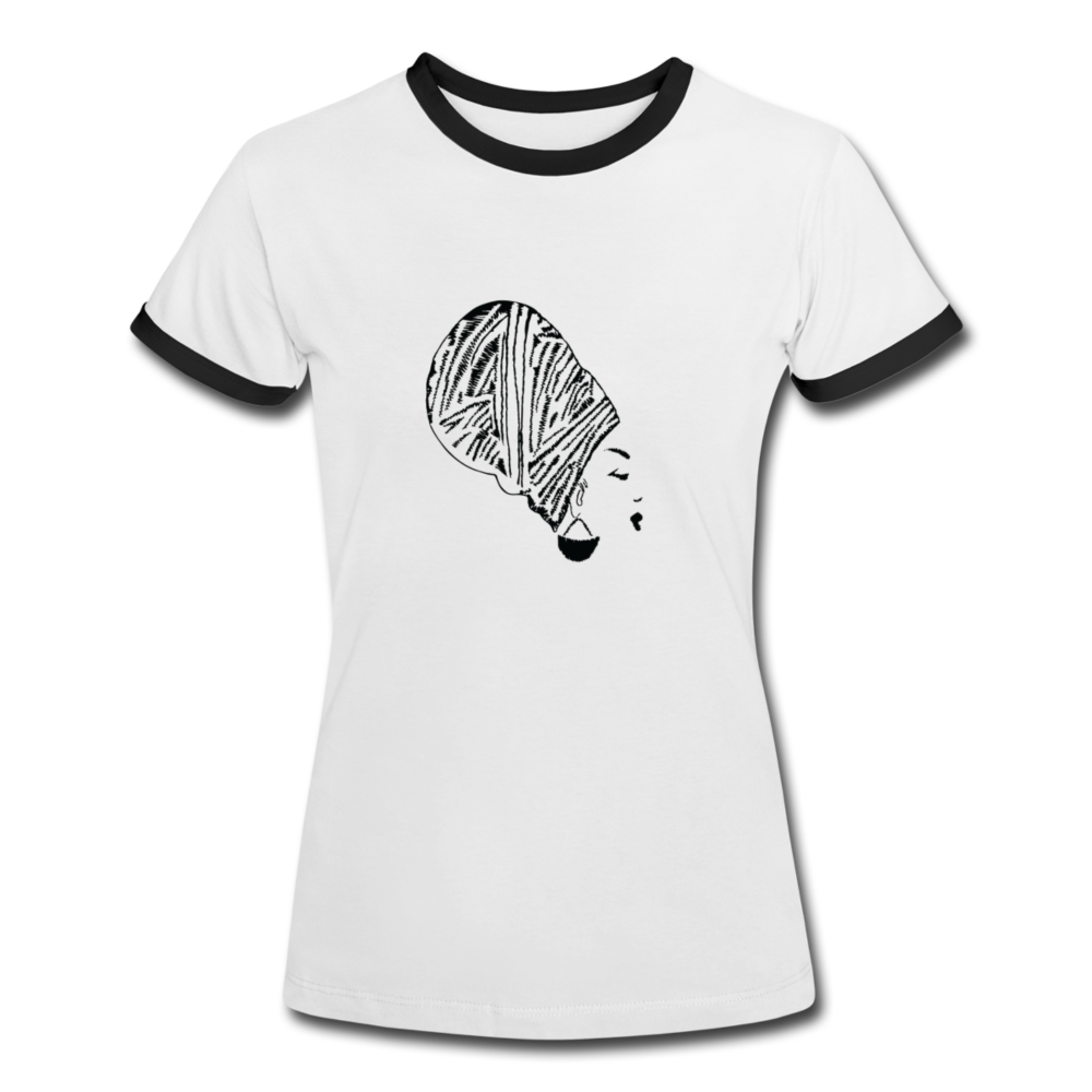 Women's Ringer T-Shirt | Spreadshirt 718 - white/black