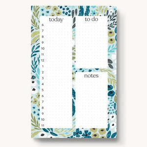 Waterfall Floral Daily Planner Notepad I 8.5x5.5" I EBD - Placed by Grace Designs