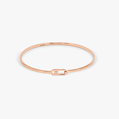 Charles Silver Bracelet with Brown Leather and Matte Rose Gold