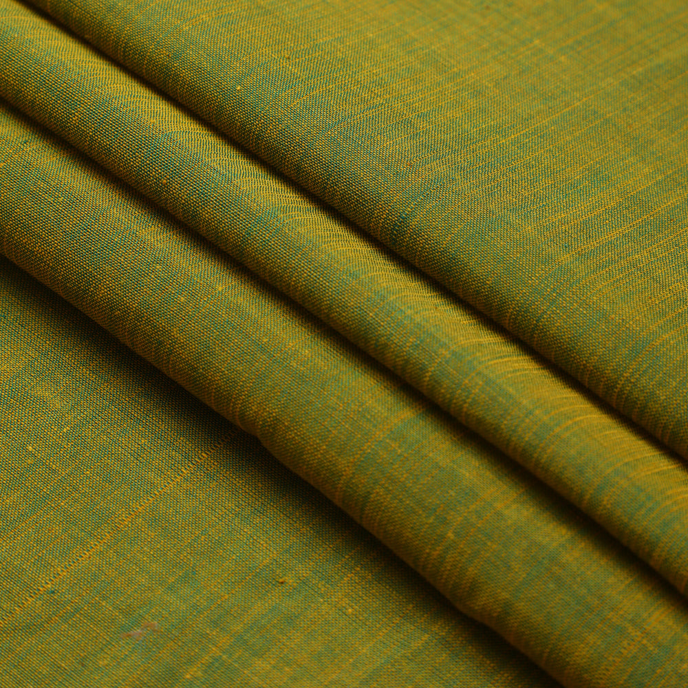 Mangalgiri Cotton Fabric | Pickle Green Color|FFAB Fabric Collection