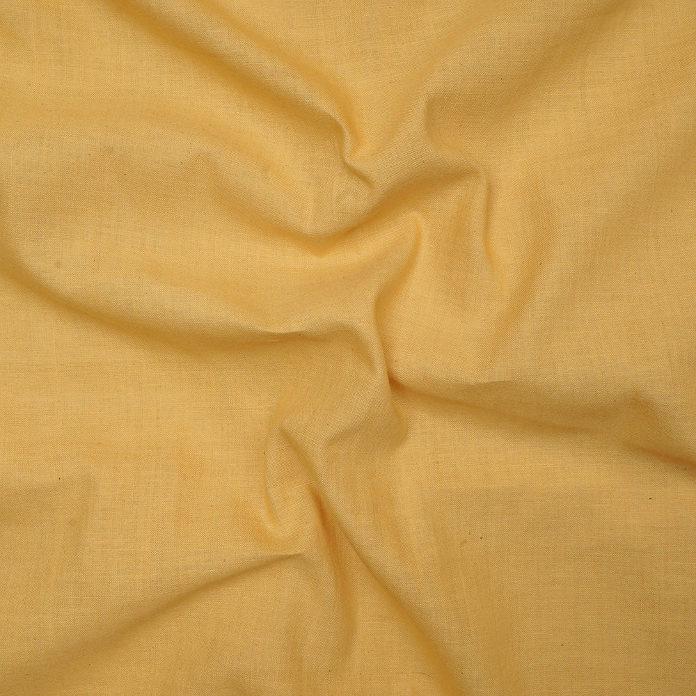 Dusty Lemon Yellow/Ivory/Black Cotton/Polyester Cross-Dyed Slubbed  Mid-Weight Woven 58W