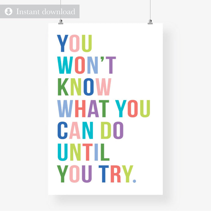 Printable Motivational Inspirational Quote Posters Art Prints Sunny Rain Art