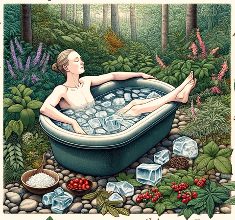 Enhance cold baths with herbs