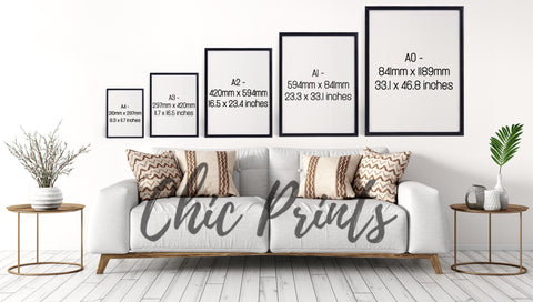 Picture frame size guide