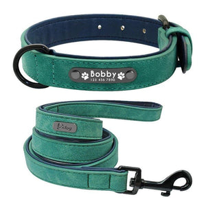 personalized dog collar and leash set