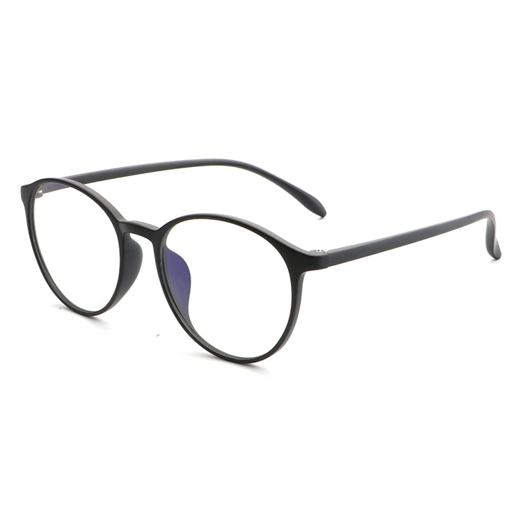 Se Round Blue Light Brille - Alm. Sort - Normal hos Blueglass.dk