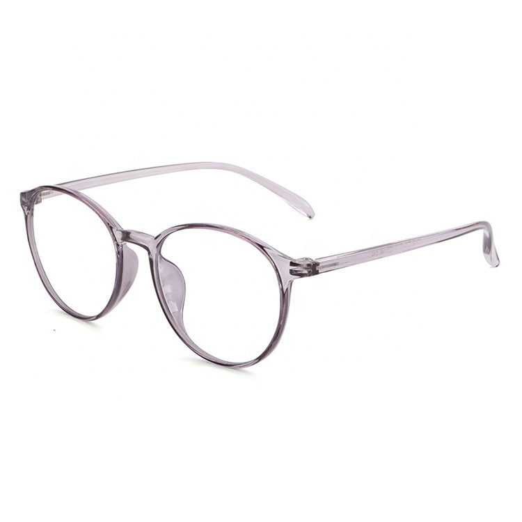 Billede af Round Blue Light Brille - Lys Grå Transparent - Normal