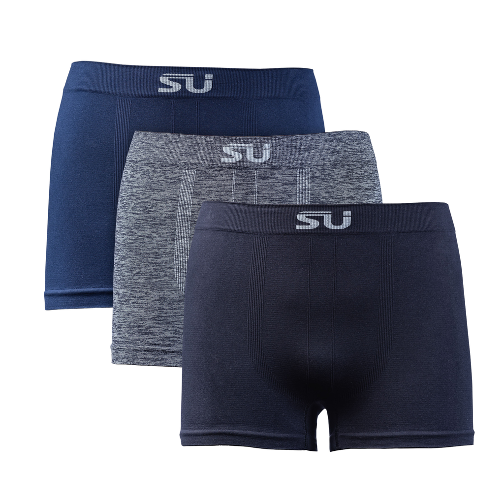 3 Pack - Seamless Boxers in Teal, Fatigue and Navy – Seamfree Underwear